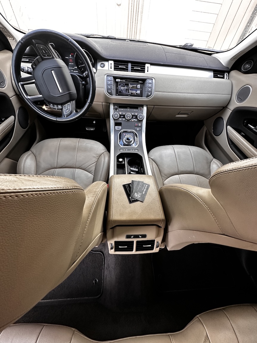 Cleaned car interior