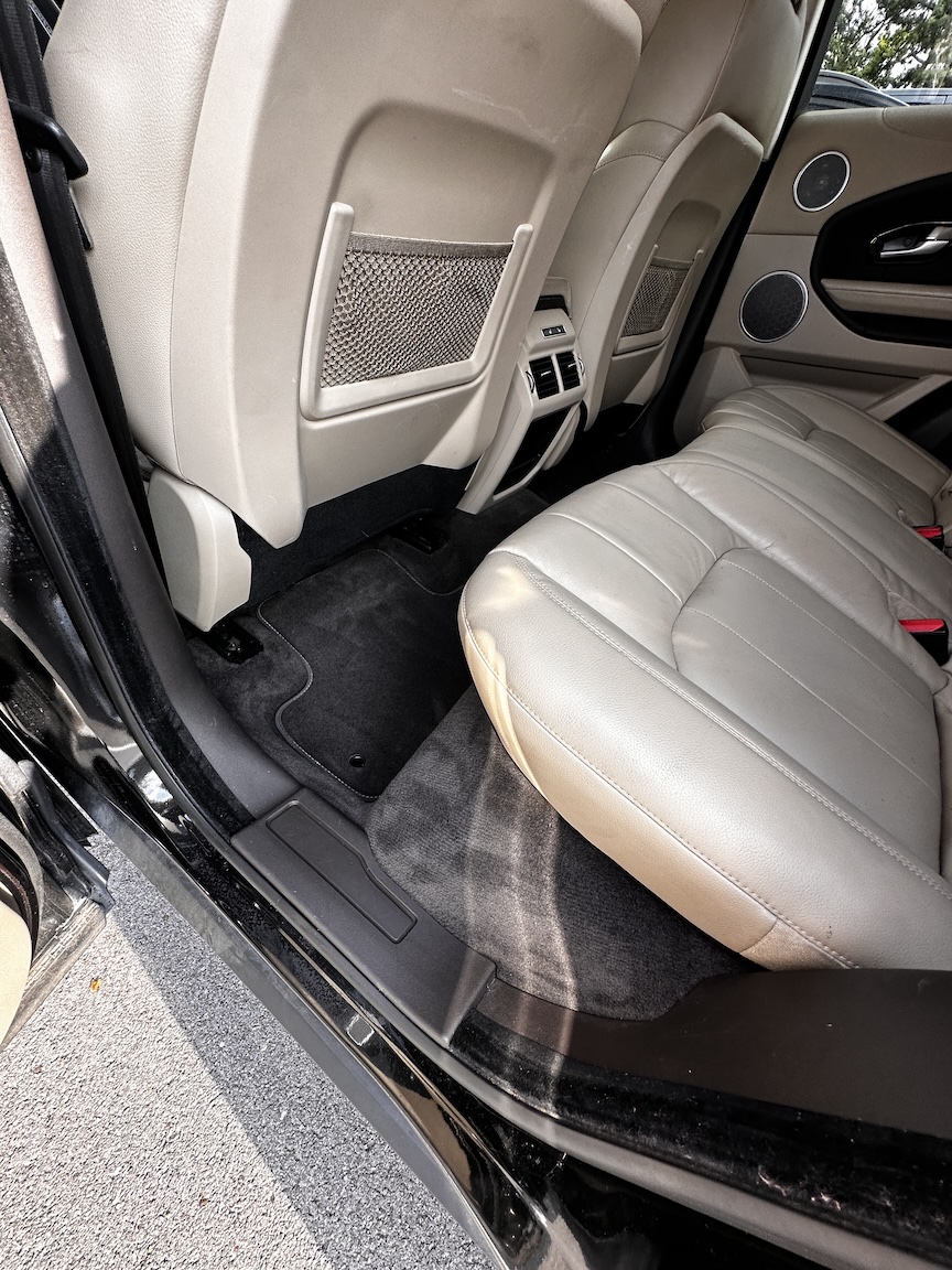 Cleaned car rear interior